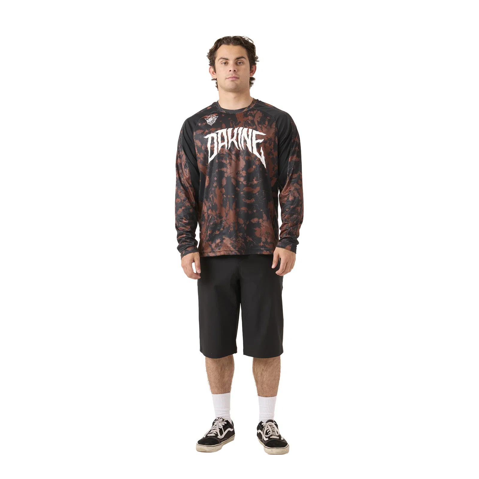 Image of Aggy Long Sleeve Bike Jersey - Black Noise
