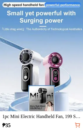 1pc Mini Electric Handheld Fan, 199 Speeds, Brushless Motor, Long Battery Life, High-Speed Turbine, USB Rechargeable