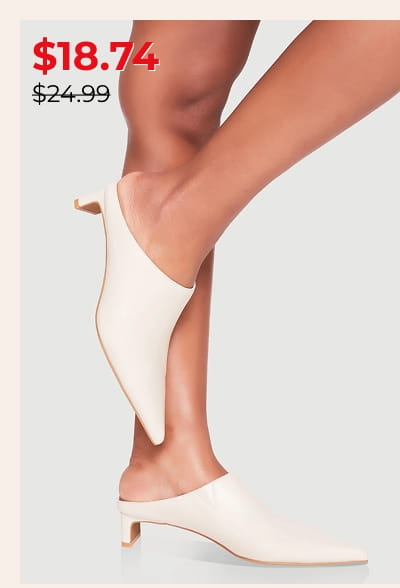 Shop Pointy Toe Low Heel Mules