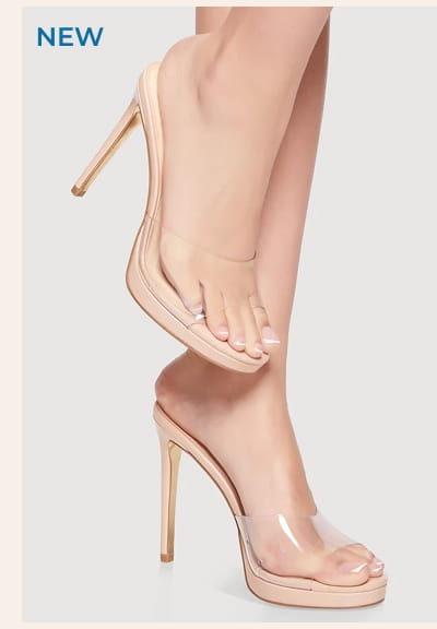 Shop Ultra High Heel Open Toe Stiletto Mules