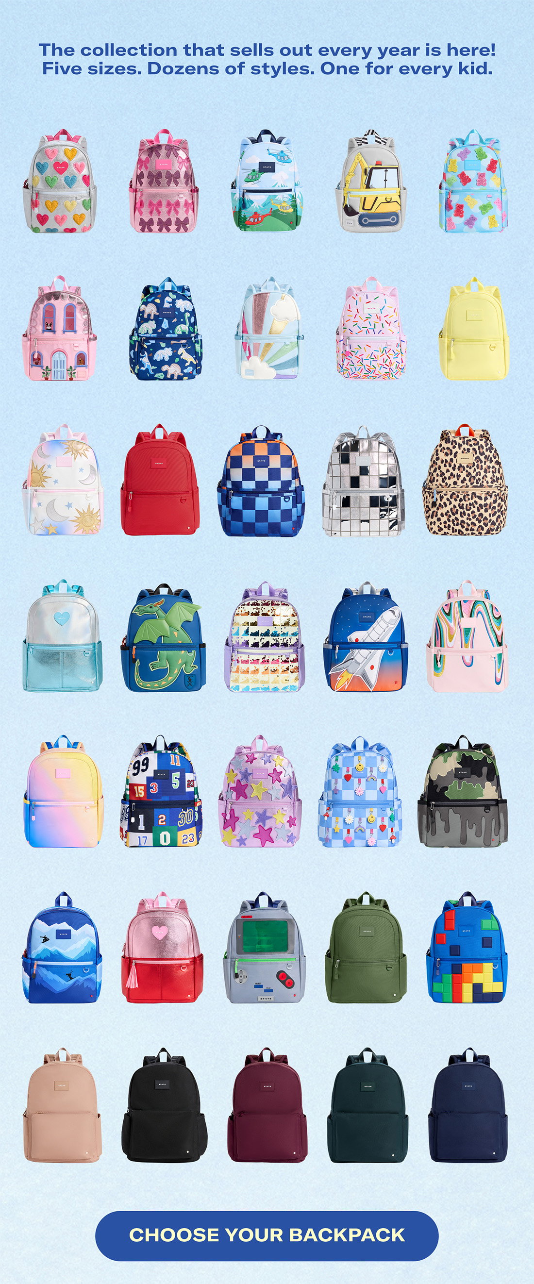 CHOOSE YOUR BACKPACK