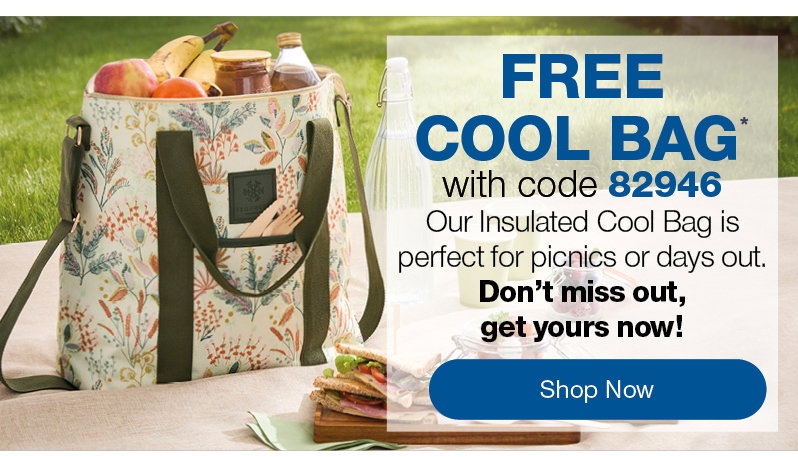 Free cool bag with code 82946