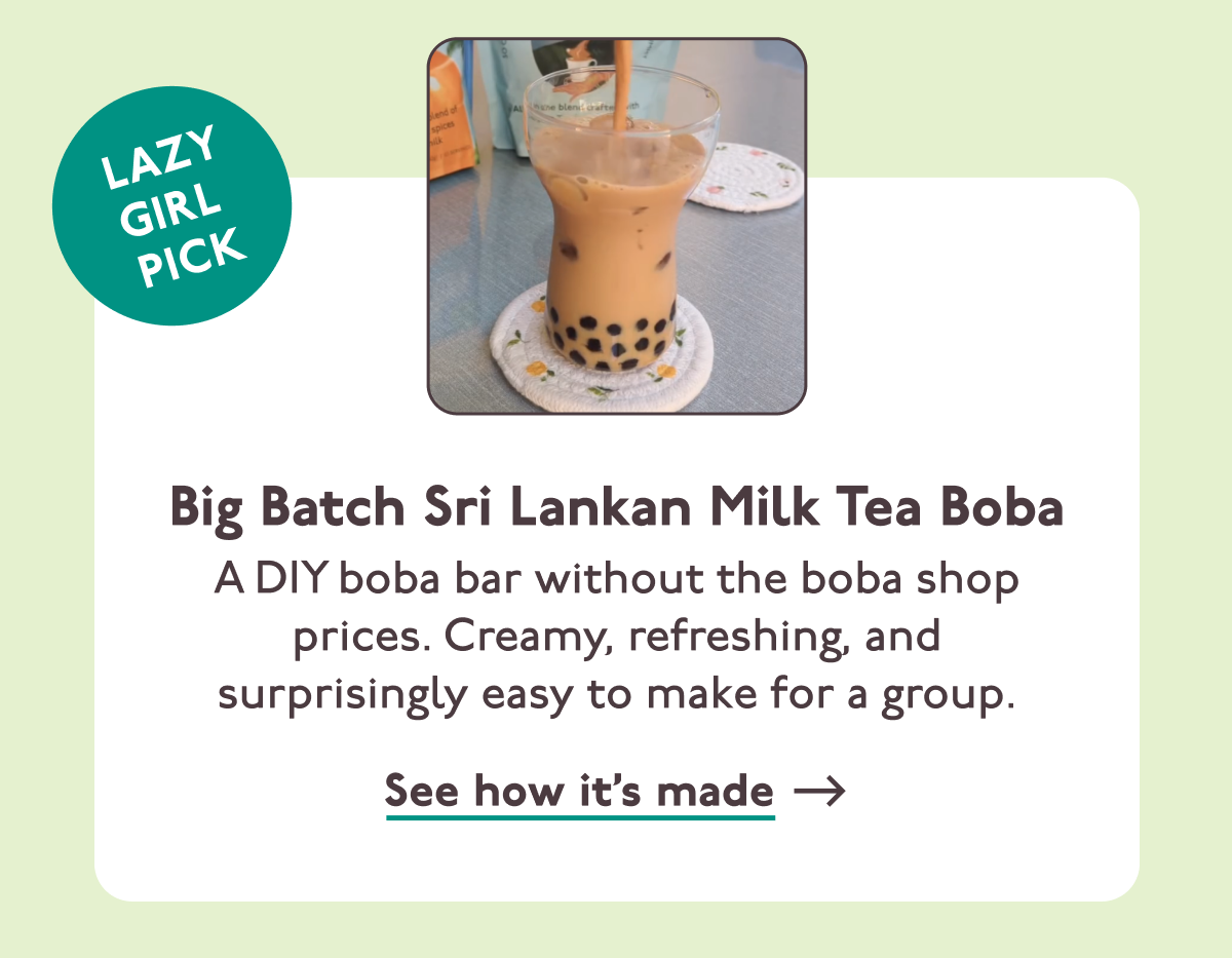 Big Batch Sri Lankan Milk Tea Boba: A DIY boba bar without the boba shop prices. Creamy, refreshing, and surprisingly easy to make for a group.
