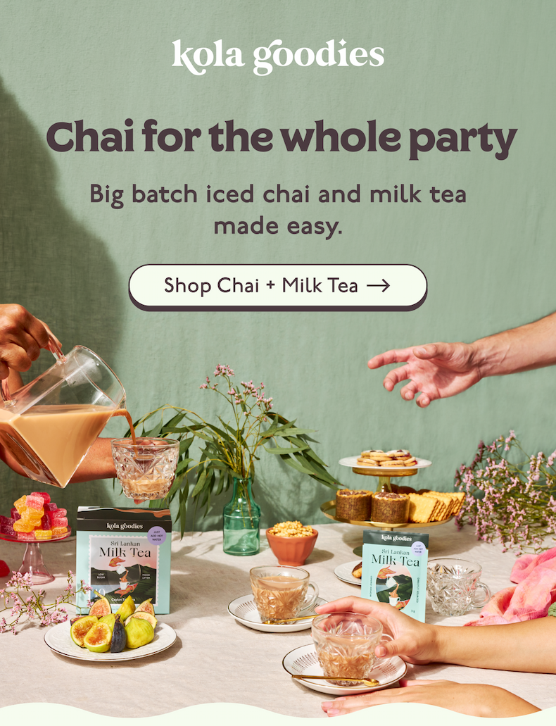  Chai for the whole party: Big batch iced chai and milk tea made easy.
