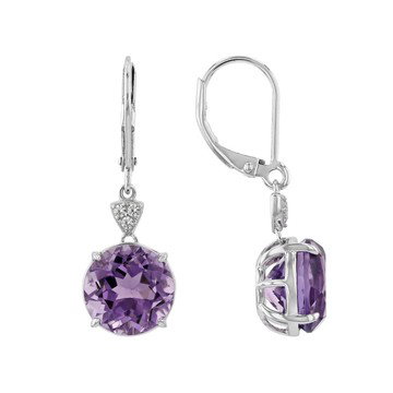 Purple Canela Amethyst Rhodium Over Sterling Silver Earrings 5.89ctw
