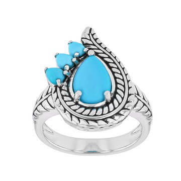 Blue Sleeping Beauty Turquoise Sterling Silver Ring
