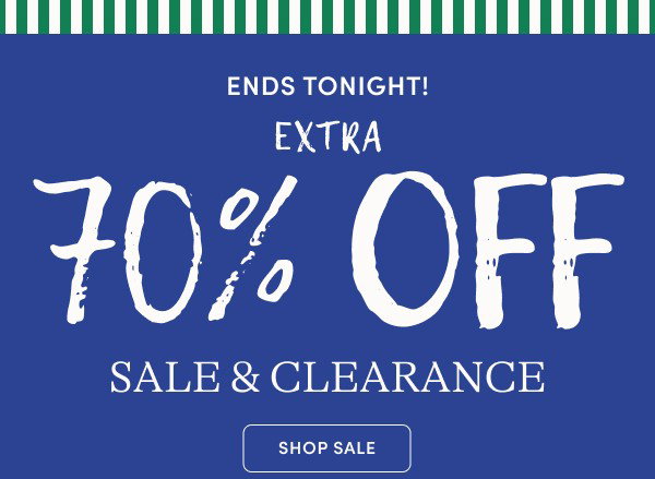 extra 70% off sale & clearance