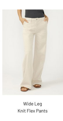 Wide Leg Knit Flex Pants