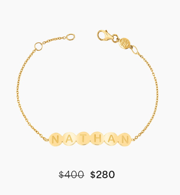 Bubble Round Engravable ID Bracelet