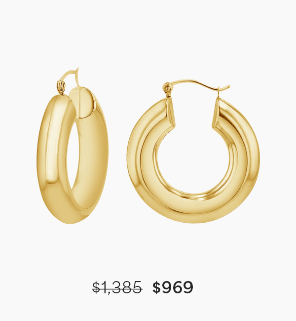 6mm Chunky Hoop Earrings