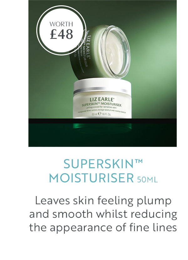 SUPERSKIN™  MOISTURISER 50ml Leaves skin feeling plump and smooth whilst reducing the appearance of fine lines 