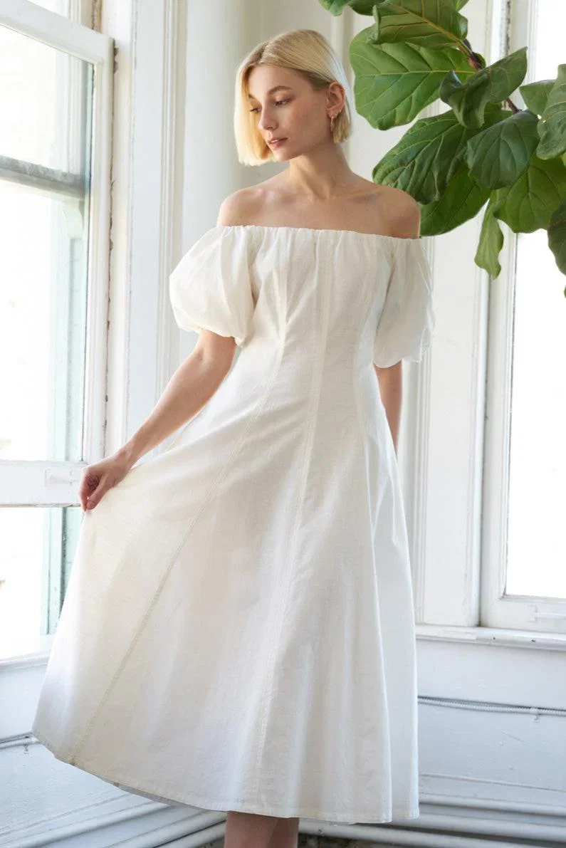 Image of Protecting My Peace Woven Midi Dress