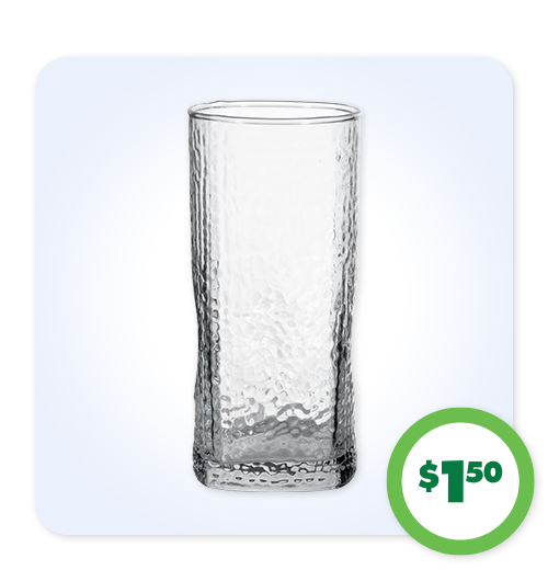 $1.50 Textured Glass Coolers