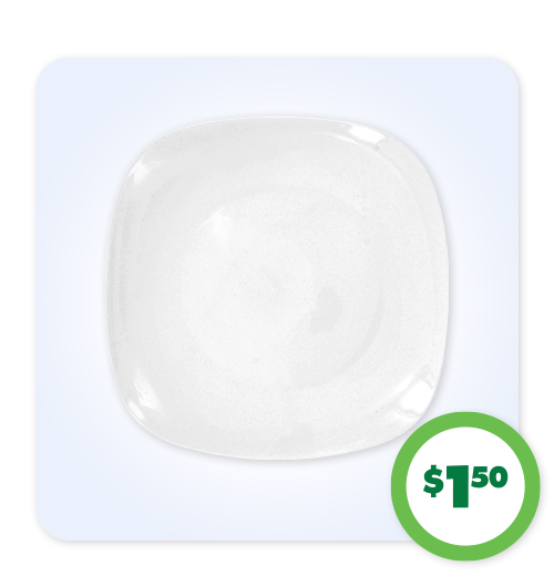 $1.50 8-in. Stoneware Plates