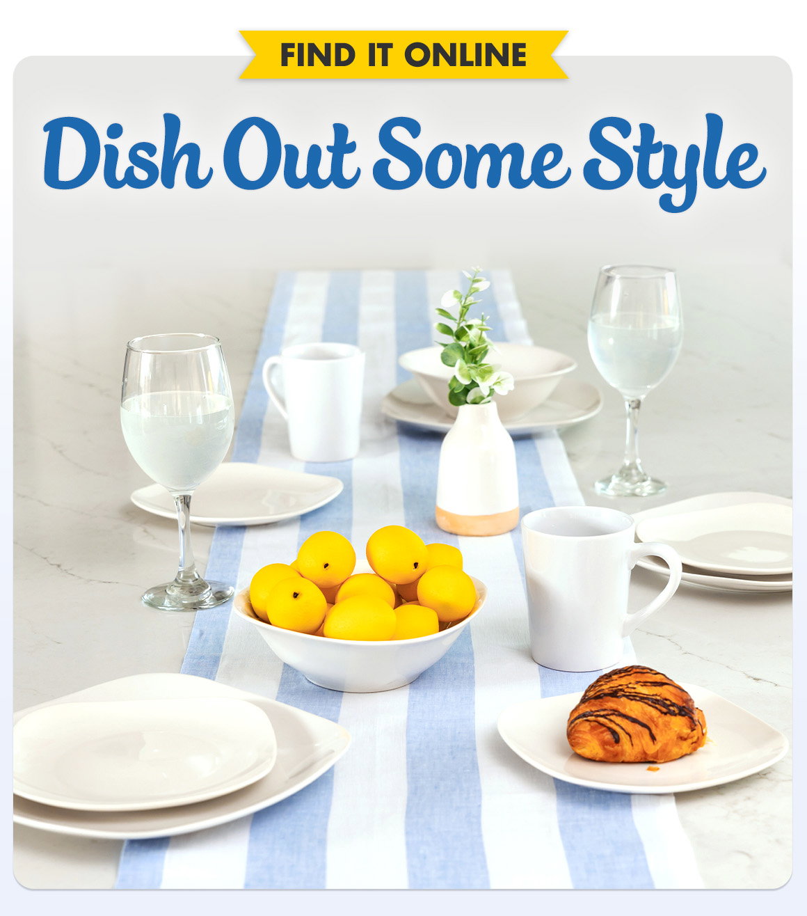 Dish Out Some Style. Image of white ceramic tableware on a table..