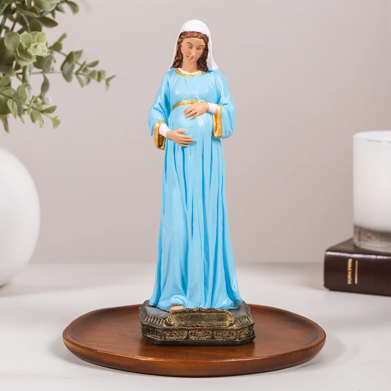 Hand-painted Virgin of Sweet Expectation