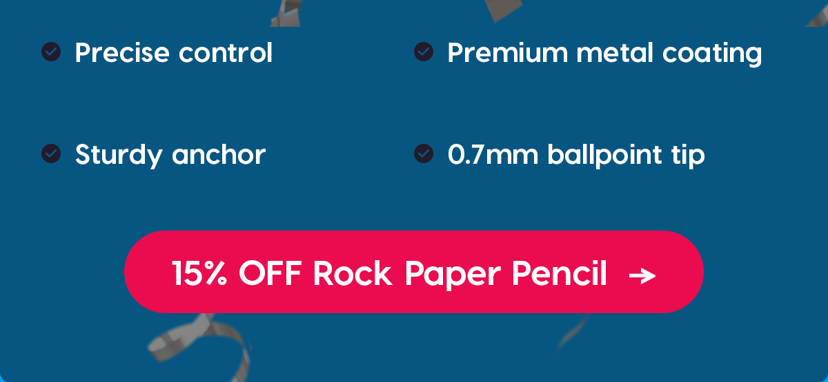 ✔️ Precise Control ✔️ Premium metal coating ✔️ Sturdy anchor ✔️ 0.7mm ballpoint tip