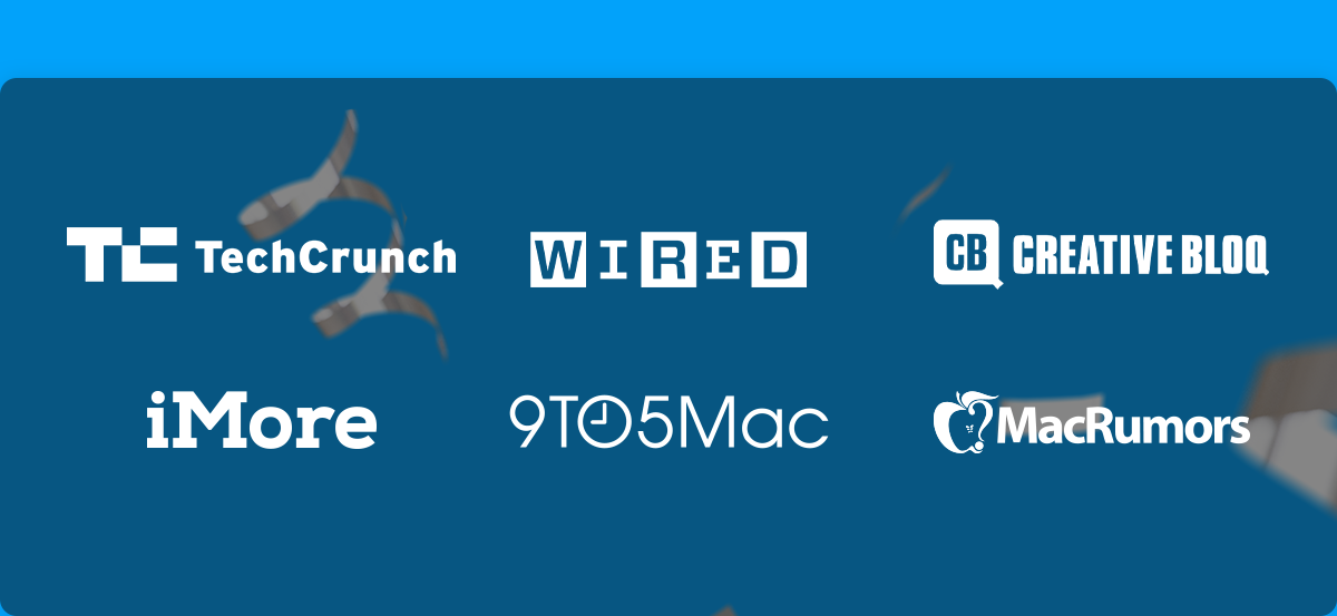 TechCrunch WIRED CB CREATIVE BLOQ iMore 9TO5Mac MacRumors