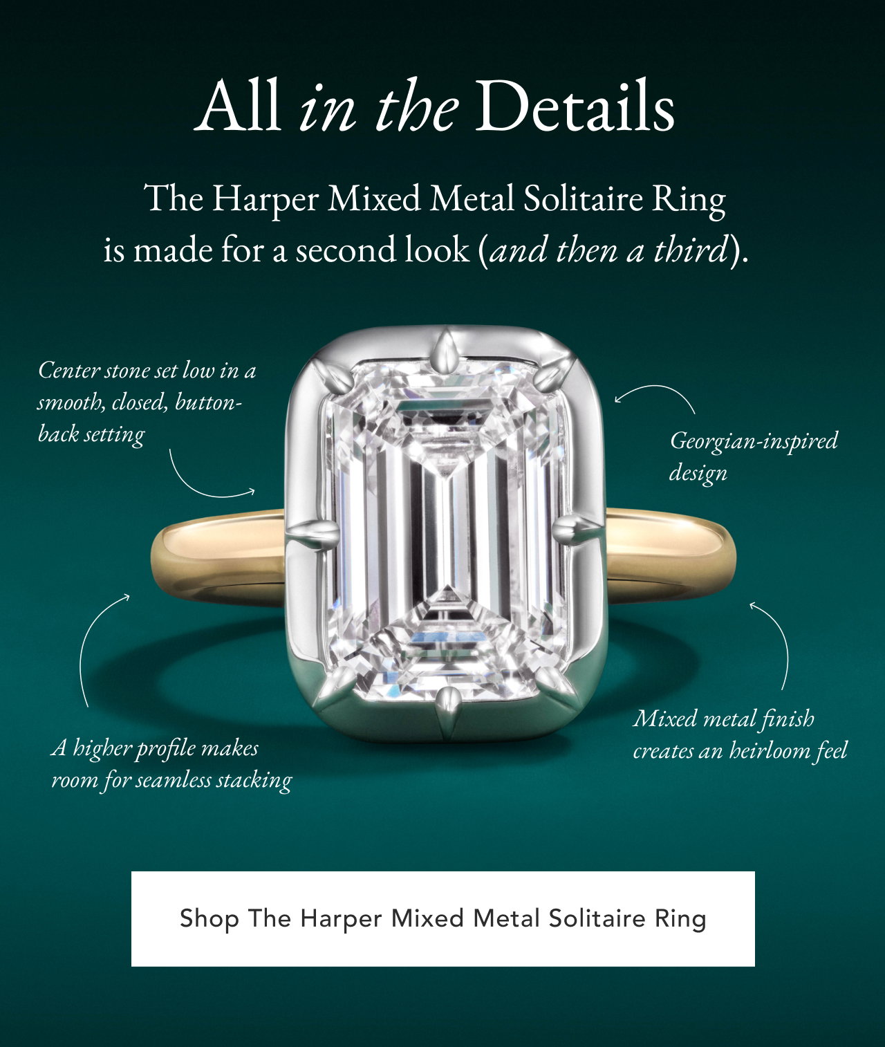 Shop the Harper Mixed Metal Solitaire Ring
