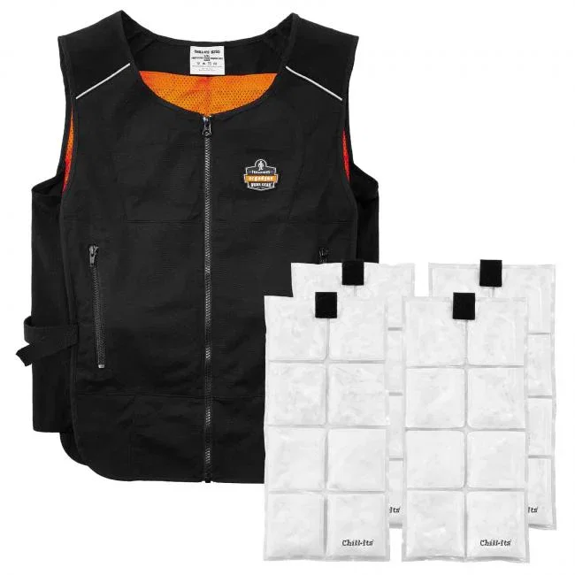 Image of Chill-Its 6260 Lightweight Phase Change Cooling Vest with Rechargeable Ice Packs