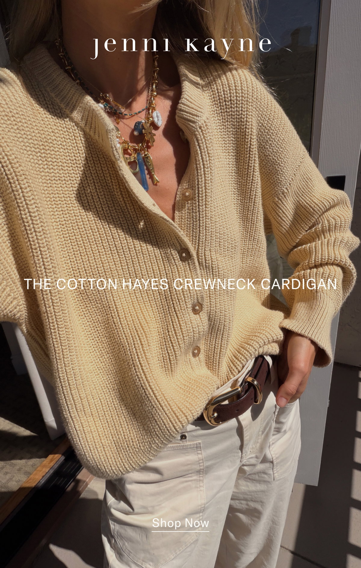 The Cotton Hayes Crewneck Cardigan