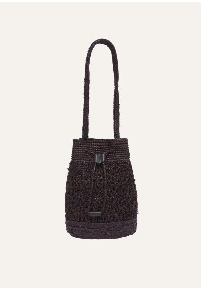 Riviera Raffia Bucket Bag