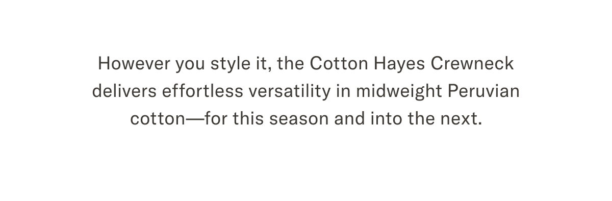 The Cotton Hayes Crewneck Cardigan