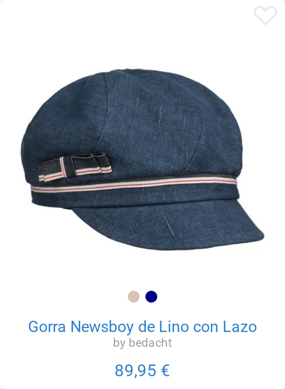 Gorra Newsboy de Lino con Lazo by bedacht