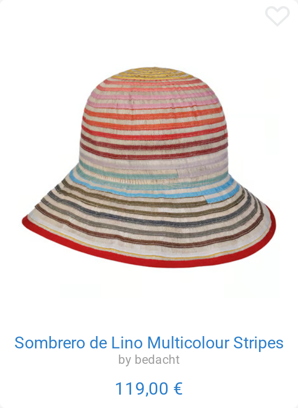 Sombrero de Lino Multicolour Stripes by bedacht