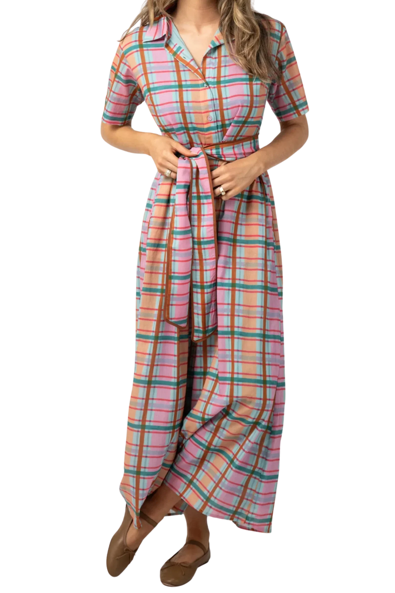 Image of Beau & Ro Elle Maxi Dress, Lenox Plaid