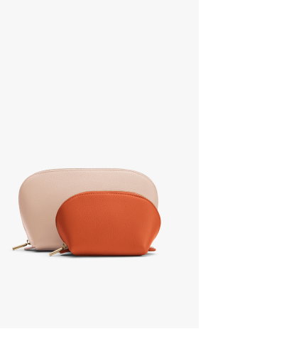 Travel Case Set Blush/ Burnt Orange