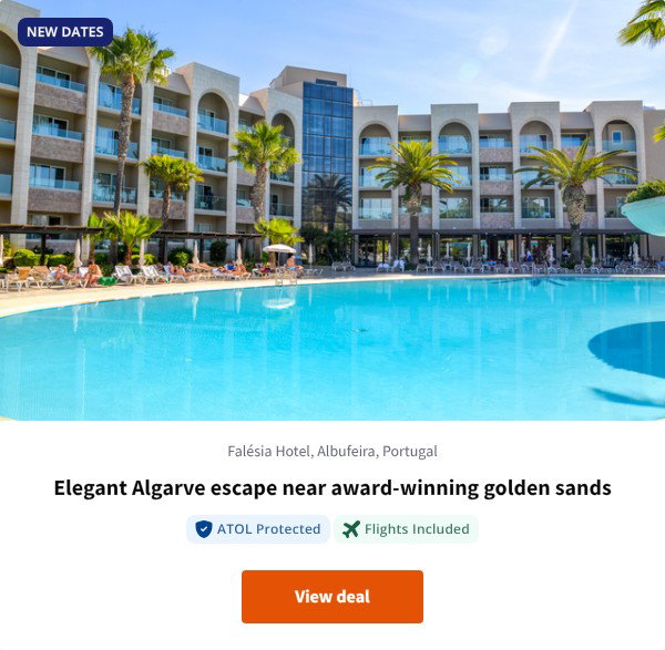 Elegant Algarve escape near award-winning golden sands