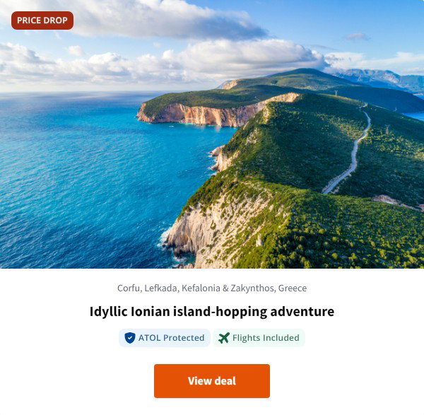 Idyllic Ionian island-hopping adventure