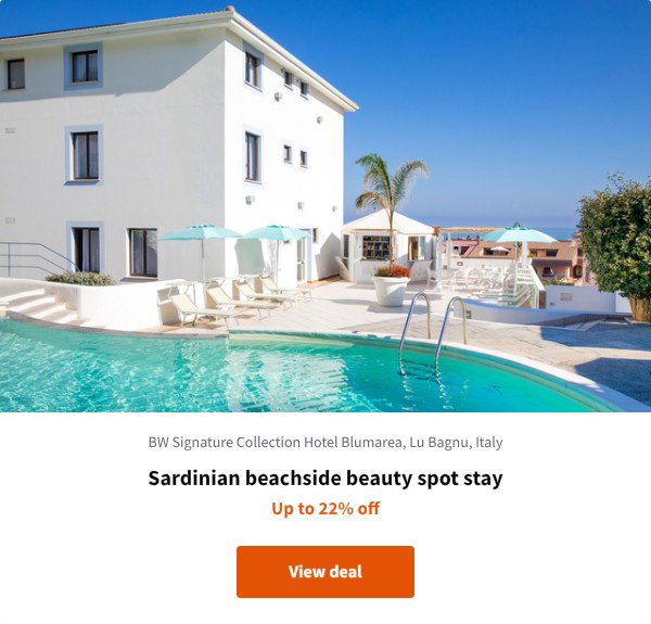 Sardinian beachside beauty spot stay
