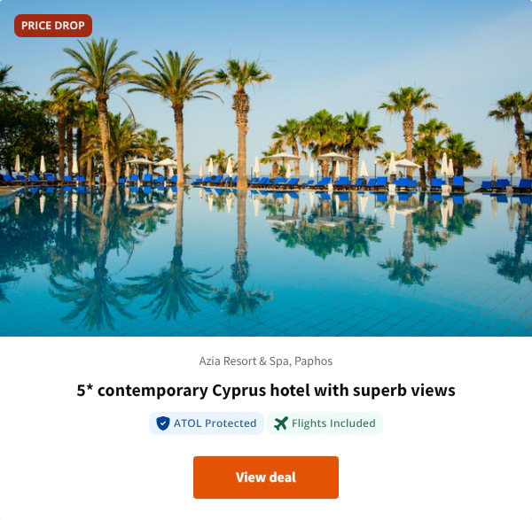 5* contemporary Cyprus hotel with superb views