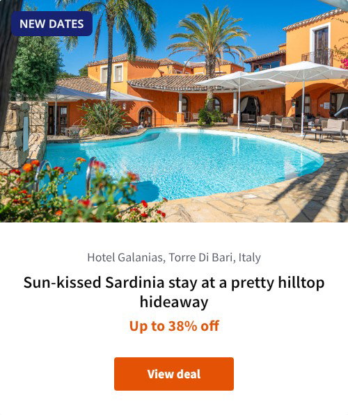 Sun-kissed Sardinia stay at a pretty hilltop hideaway
