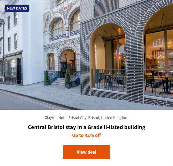 Central Bristol stay in a Grade ll-listed building