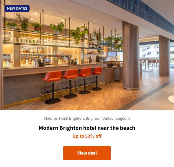Modern Brighton hotel near the beach
