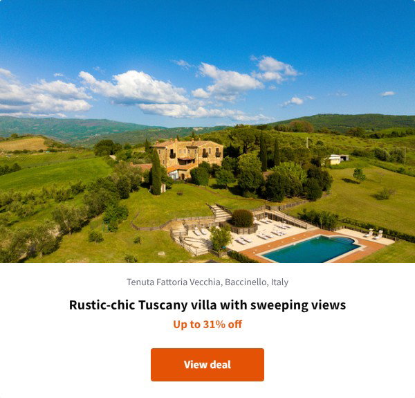 Rustic-chic Tuscany villa with sweeping views