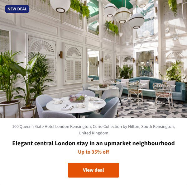 Elegant central London stay in an upmarket neighbourhood