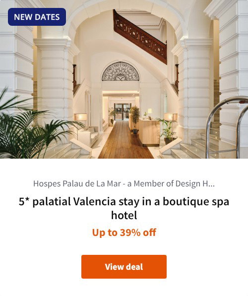 5* palatial Valencia stay in a boutique spa hotel
