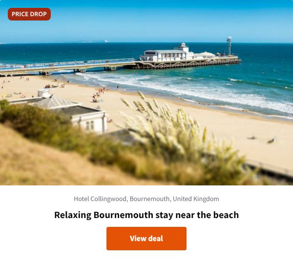 Relaxing Bournemouth stay near the beach
