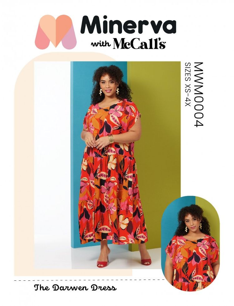Minerva With McCAll's Darwen Dress