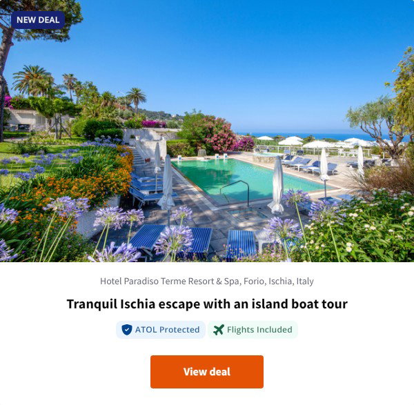 Tranquil Ischia escape with an island boat tour
