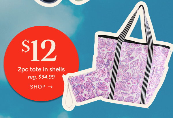 $12 2pc Tote in Shells