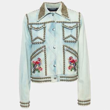 Blue Bird Applique Denim Studd