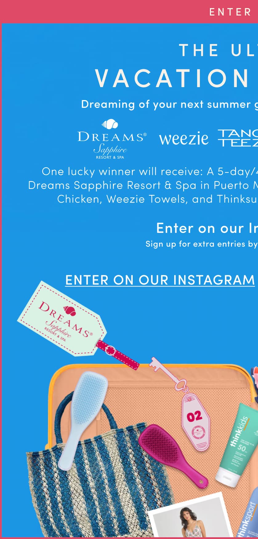Enter on our instagram