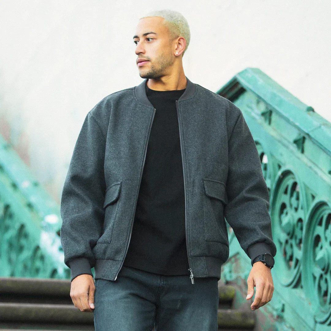 Image of Sibbick Bomber Jacket - Charcoal