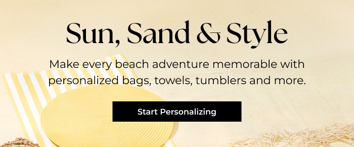 Bright & Sunny | 30% Off Custom Beachwear & Accessories