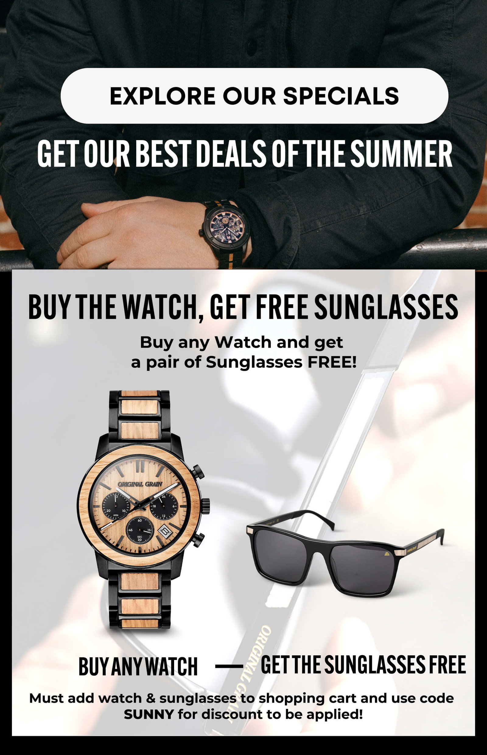 Use code SUNNY